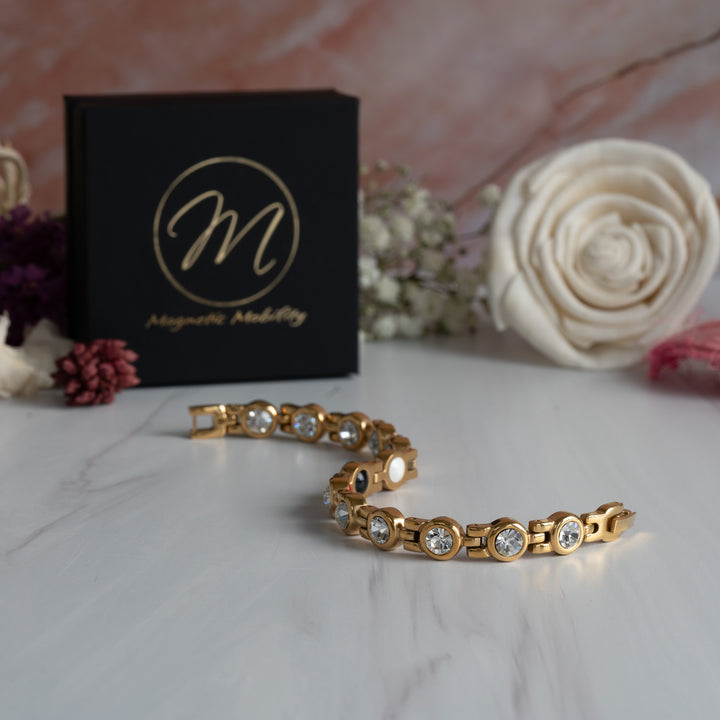 Angelica’s Sun 4in1 Magnetic Bracelet from Magnetic Mobility  in a snake layout