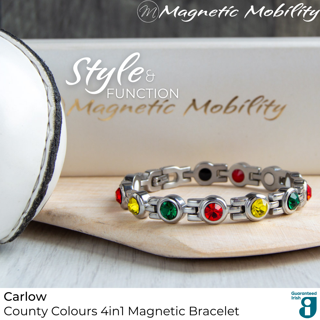 Carlow GAA County Colours Magnetic Bracelet