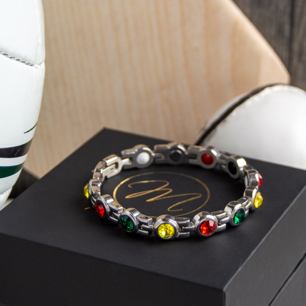 Carlow GAA County Colours Magnetic Bracelet