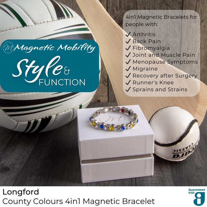 Longford GAA County Colours Magnetic Bracelet