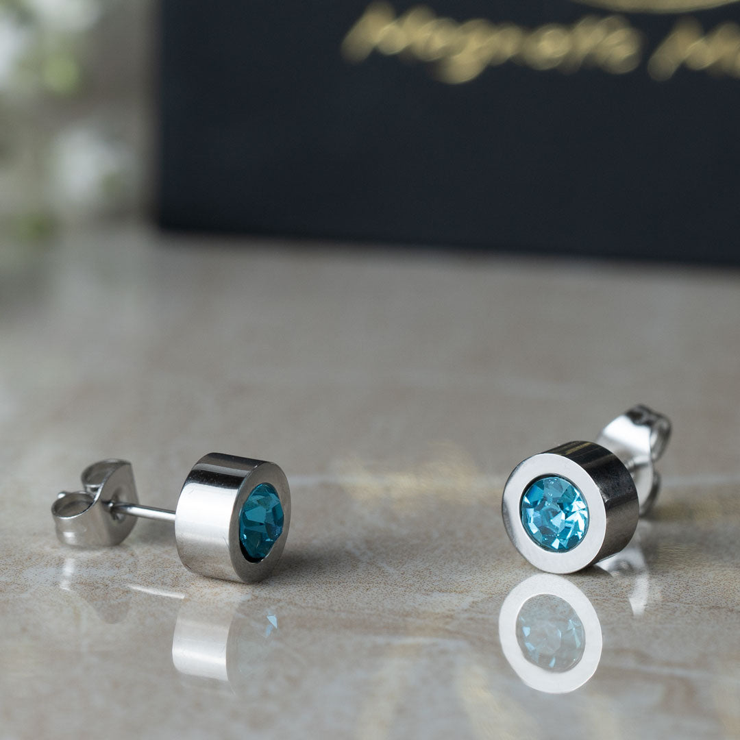 March Birthstone Bundle - Magnetic Bracelet, Necklace and Earrings