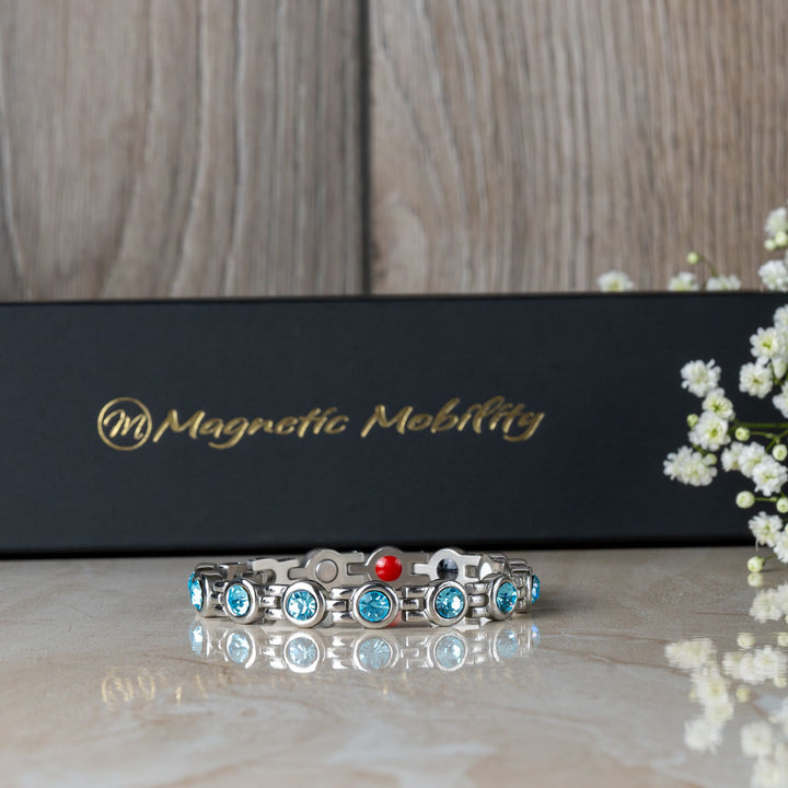 March Birthstone Bundle - Magnetic Bracelet, Necklace and Earrings