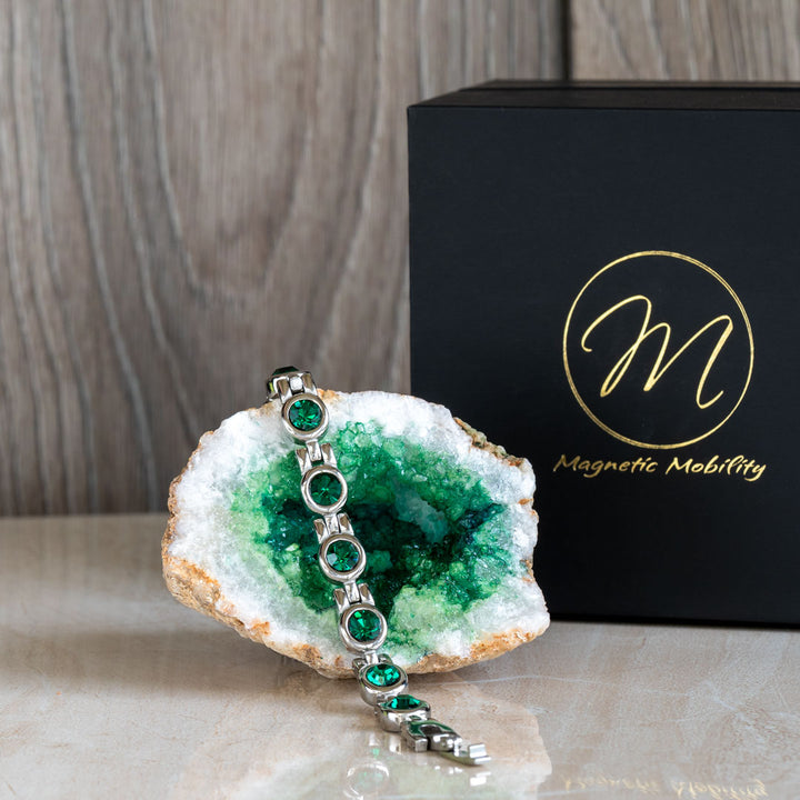 May Birthstone Bundle - Magnetic Bracelet, Necklace and Earrings