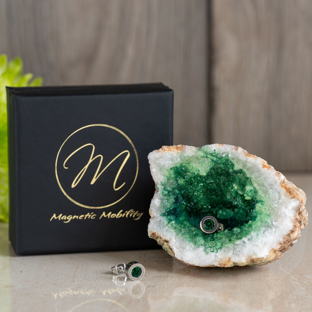 May Birthstone Bundle - Magnetic Bracelet, Necklace and Earrings