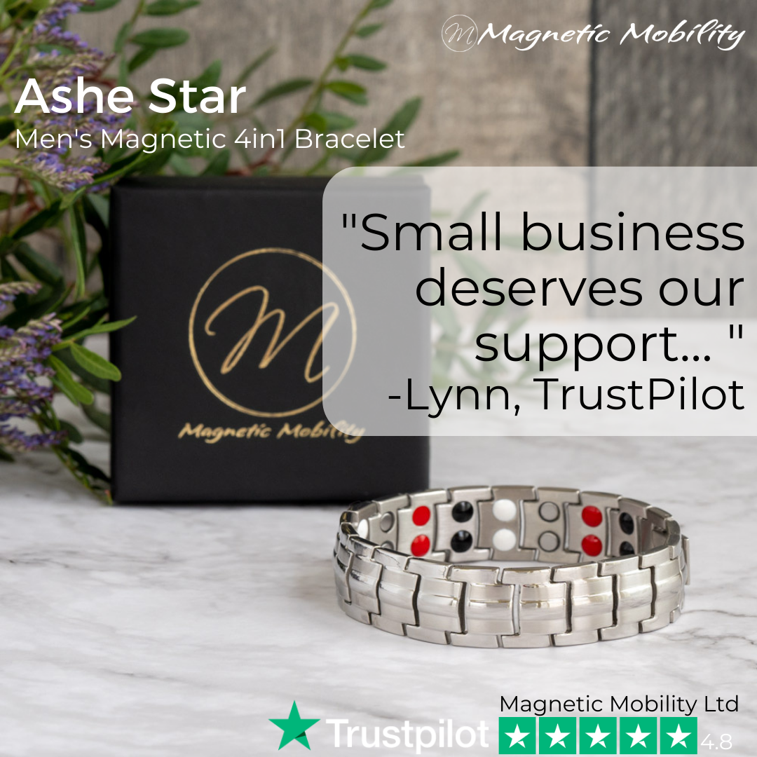 Ashe Star 4in1 Magnetic Bracelet - customer review ""Small business deserves our support... " -Lynn, TrustPilot"