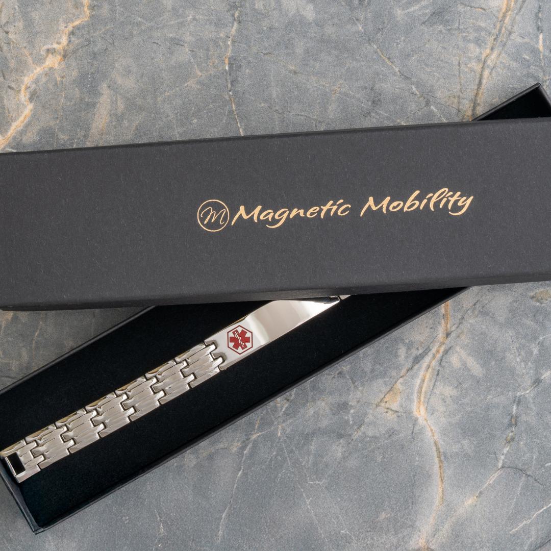 Medical Alert Bracelet - 4in1 Magnetic Bracelet in gift box with Medical Alert sign