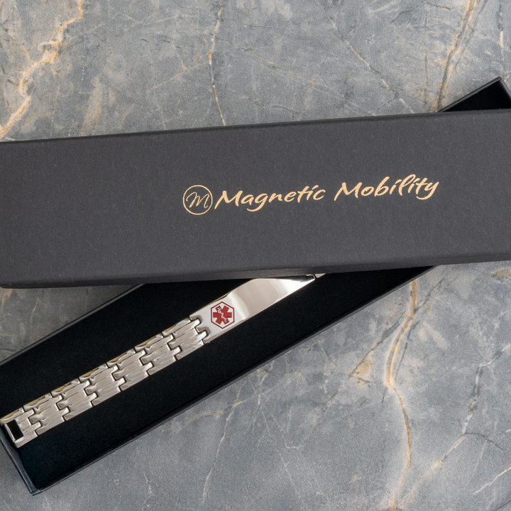 Medical Alert Bracelet - 4in1 Magnetic Bracelet in gift box with Medical Alert sign