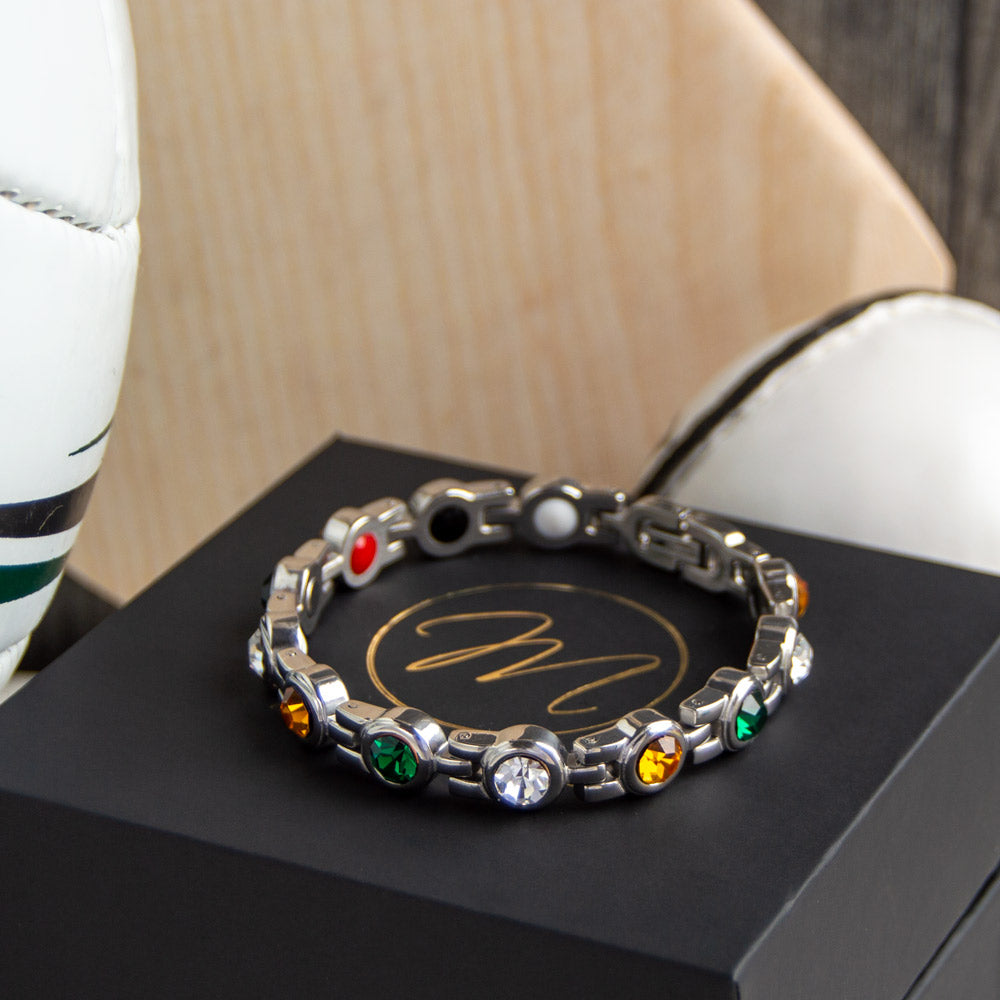 Offaly GAA County Colours Magnetic Bracelet