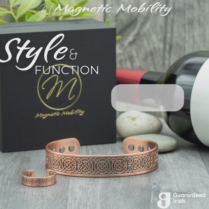 Privet Copper Bracelet and Copper Ring Gift Set