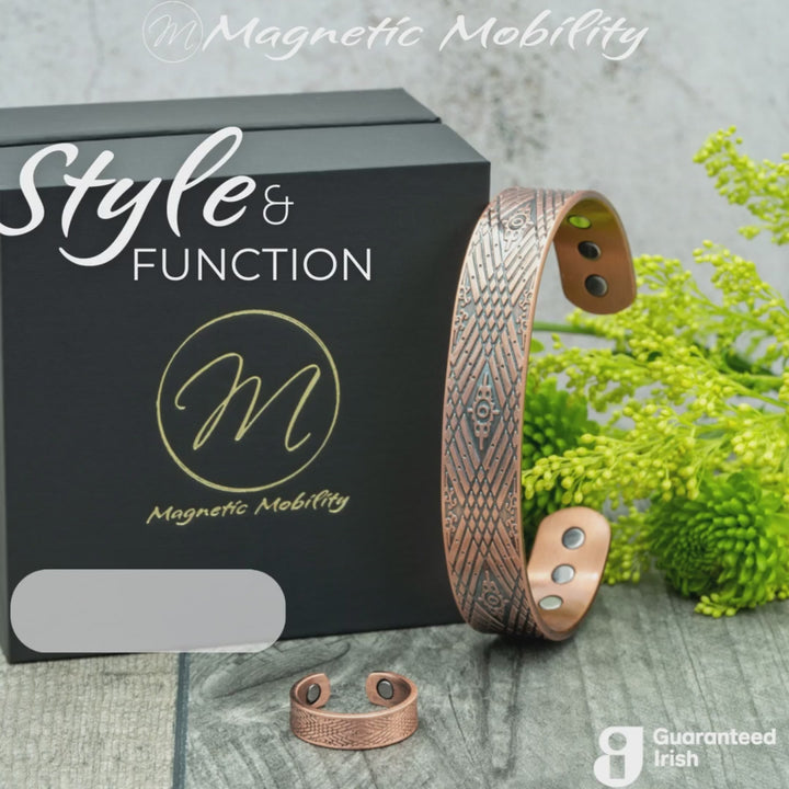 Hawthorn Copper Bracelet and Copper Ring Gift Set