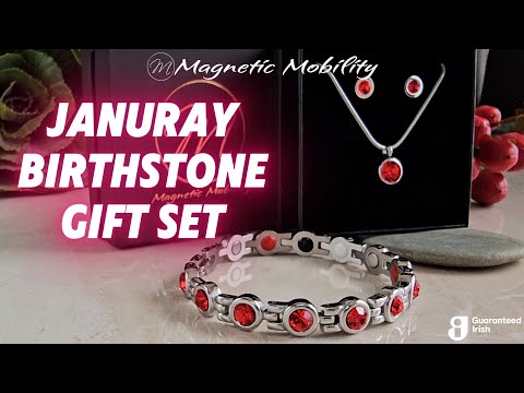 January Birthstone Bundle - Magnetic Bracelet, Necklace and Earrings