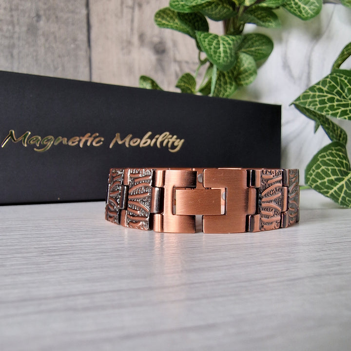 Burnet + Copper Magnetic Link Bracelet - Double strength