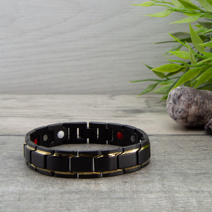 45 degree view of Alexanders Twilight - Mens Magnetic Bracelet