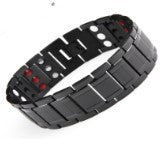 Front and back views of the Birch Night 4in1 Magnetic Bracelet without a background. A thorough display of the craftsmanship in both style and functionality.