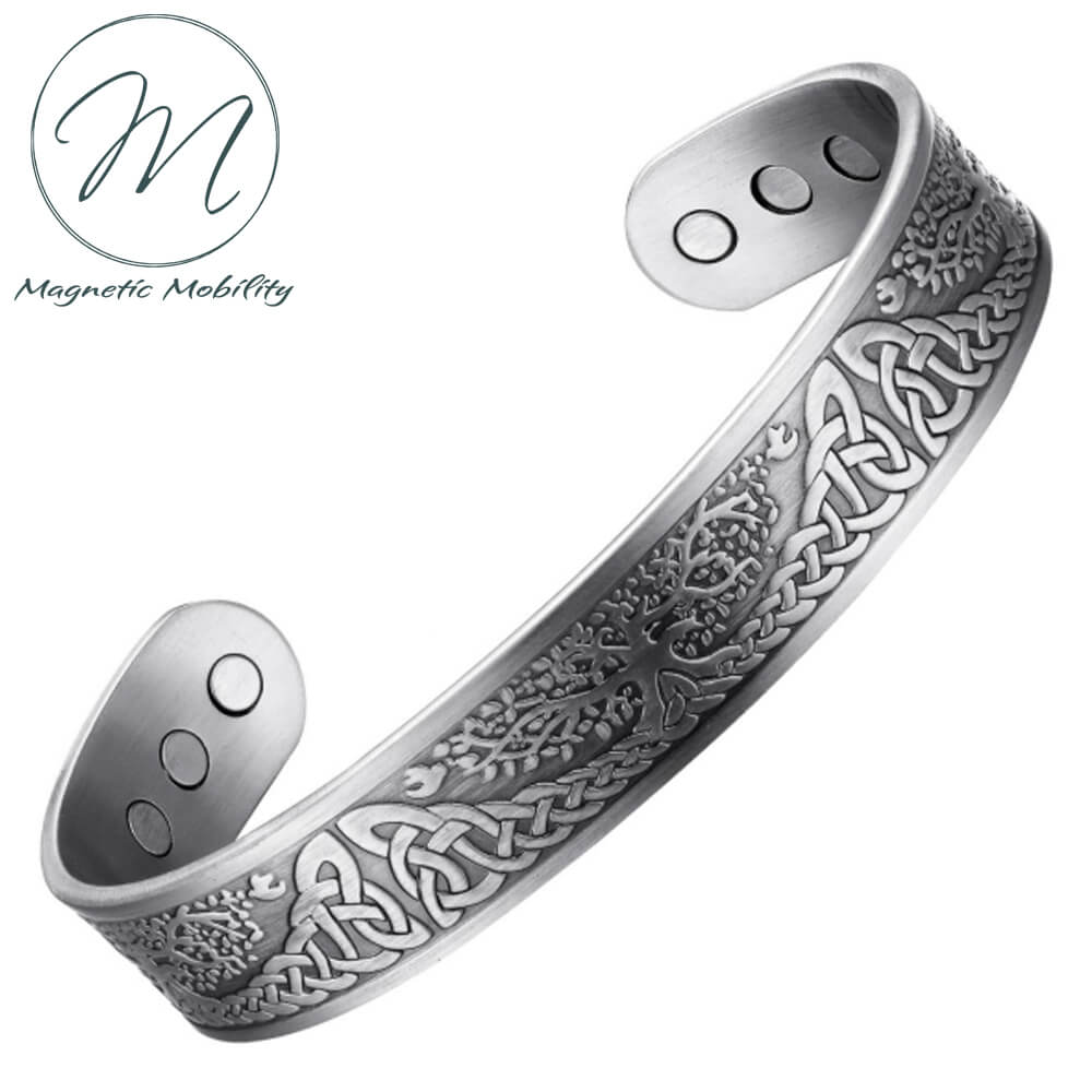 Contemporary Mens Celtic Magnetic Copper Bracelet. 99.9% pure Copper, 3000 gauss Neodymium Magnets: Relieve Pain, Reduce inflammation,Improve circulation, Improve immune function. Get back to living your best life pain free! Helps relieve  Arthritis and joint/muscle pain. Ideal gift idea!