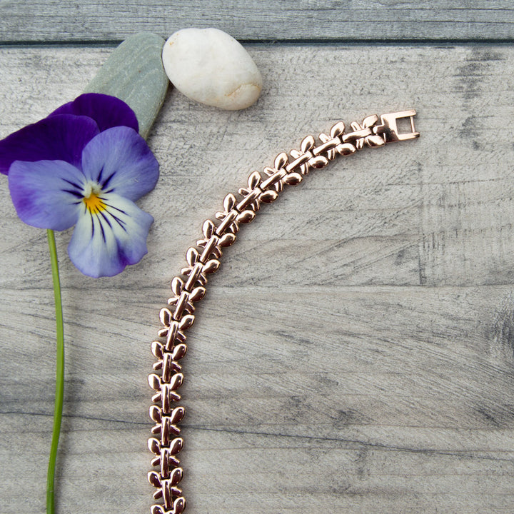 Top view of Buddleia Dawn Magnetic Bracelet.