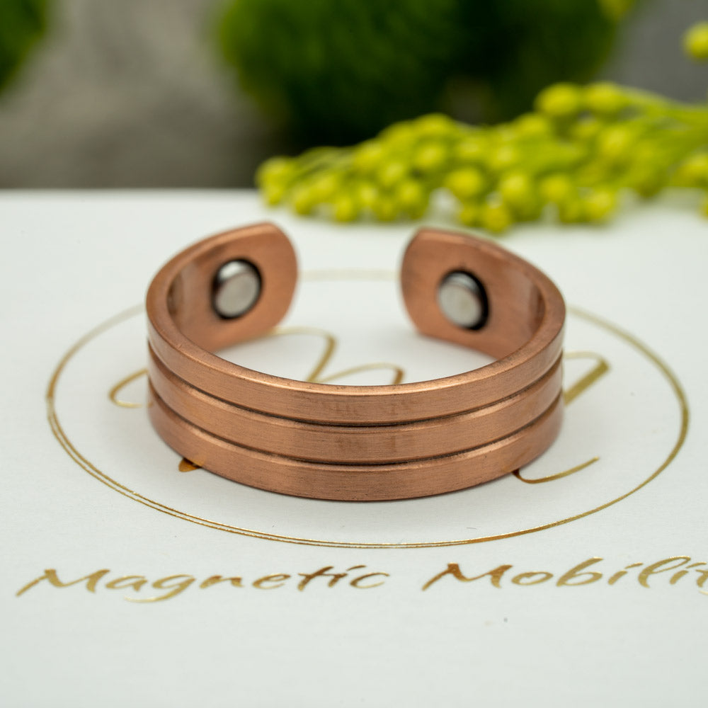 Copper ring with magnets deals