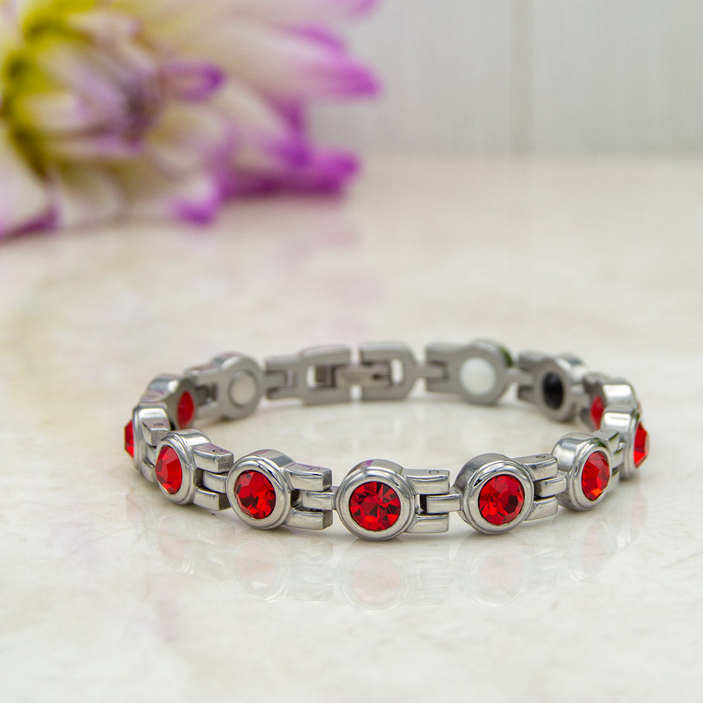 Janurary Birthstone 4in1 Health Element Magnetic Bracelet for Women