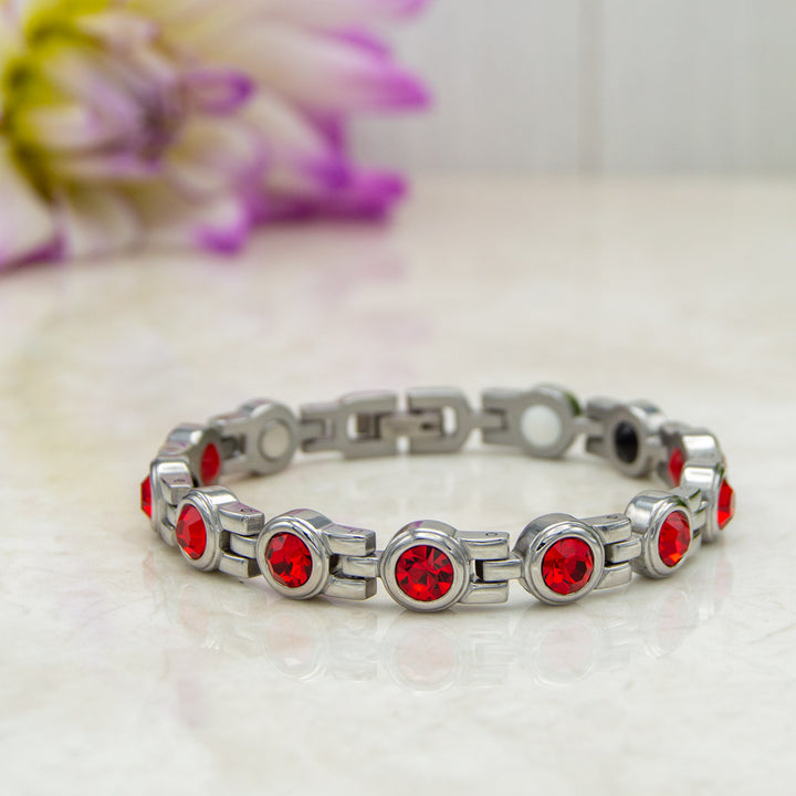 Janurary Birthstone 4in1 Health Element Magnetic Bracelet for Women