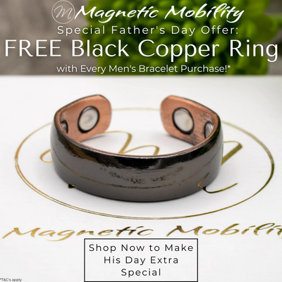 Celebrate Father's Day with a Bonus: Get a FREE Black Copper Ring with Every Men’s Bracelet!