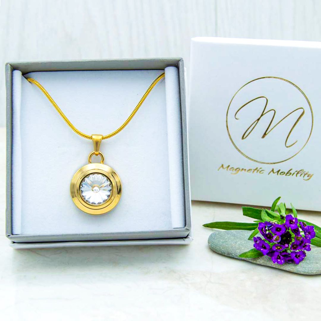Angelica's Sun Triple Gift Set: 4in1 Magnetic Bracelet, Magnetic Necklace and Magnetic Drop Earrings