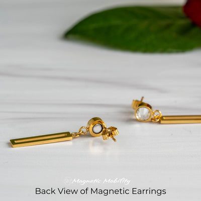 Back view of Magnetic earrings showing the magnet