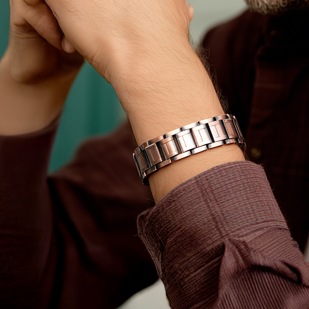 Birch Copper Magnetic Link Bracelet - Triple strength