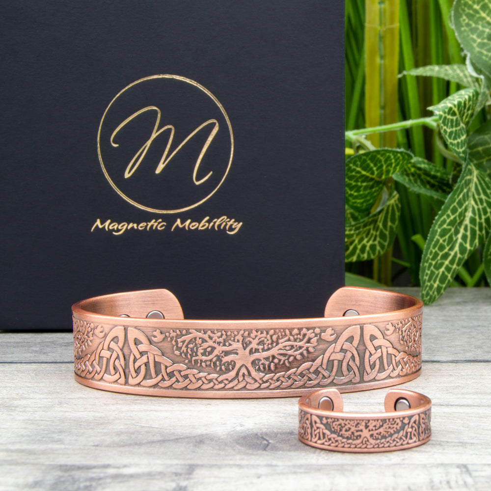 Buckthorn Copper Bracelet and Copper Ring Gift Set