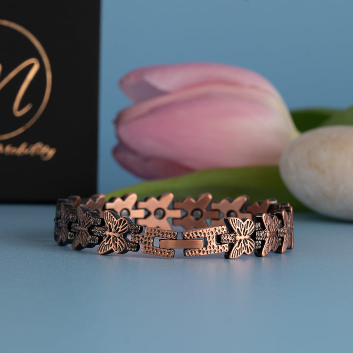 Buddleia Copper Magnetic Bracelet