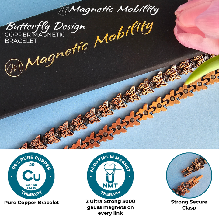 Buddleia Copper Magnetic Bracelet