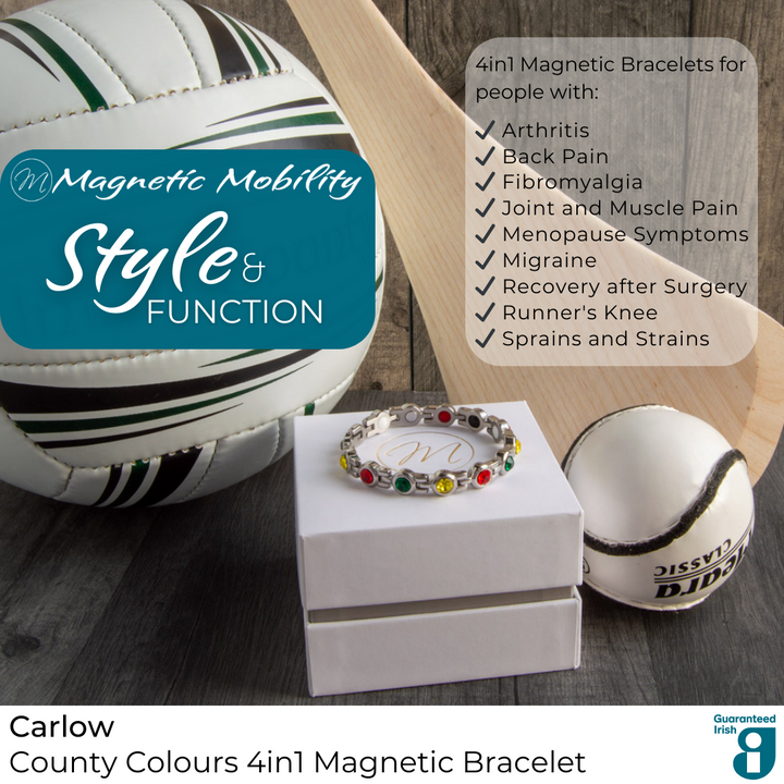 Carlow GAA County Colours Magnetic Bracelet