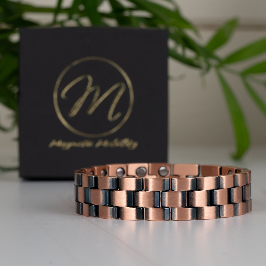 Columbine Copper Magnetic Double Strength Bracelet