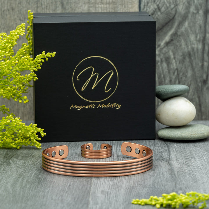 Heath Copper Bracelet and Copper Ring Gift Set