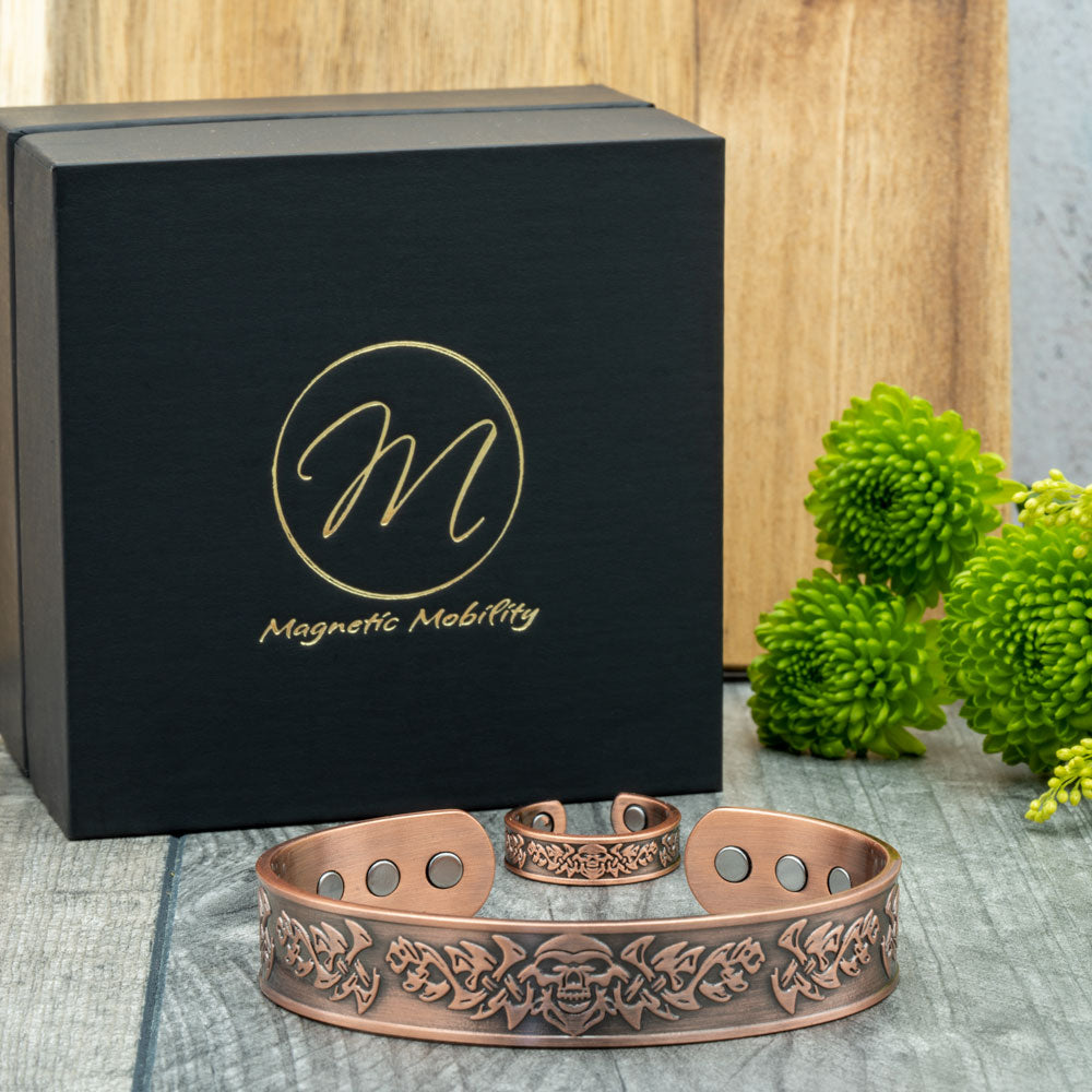 Hellebore Copper Bracelet and Copper Ring Gift Set