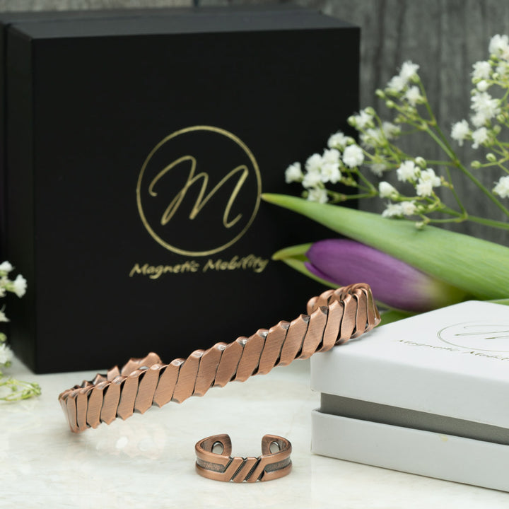 Mantle Copper Bracelet and Copper Ring Gift Set