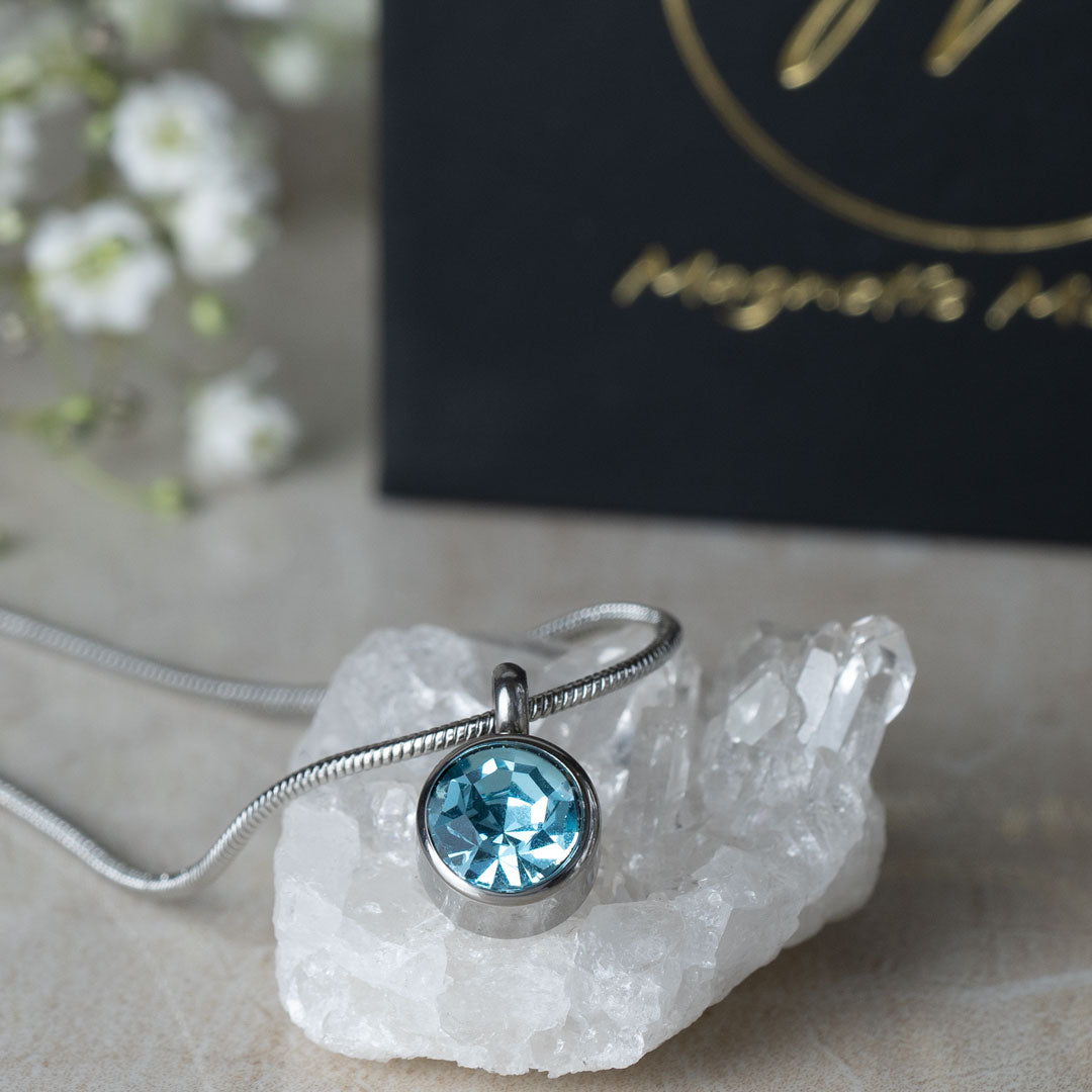 March Birthstone Bundle: Swarovski Aquamarine Jewellery Set Save