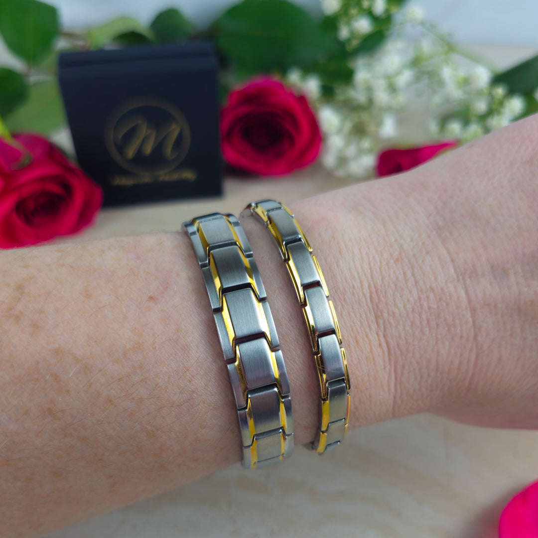 The Celestial Duo – Elegant Magnetic Bracelets for Couples