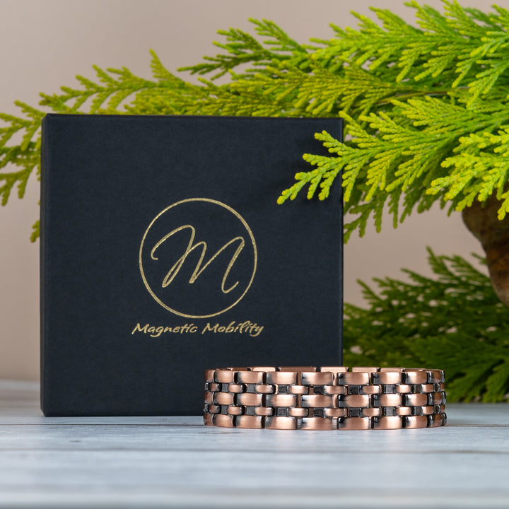 Wolfsbane Copper Magnetic Link Bracelet - Triple strength