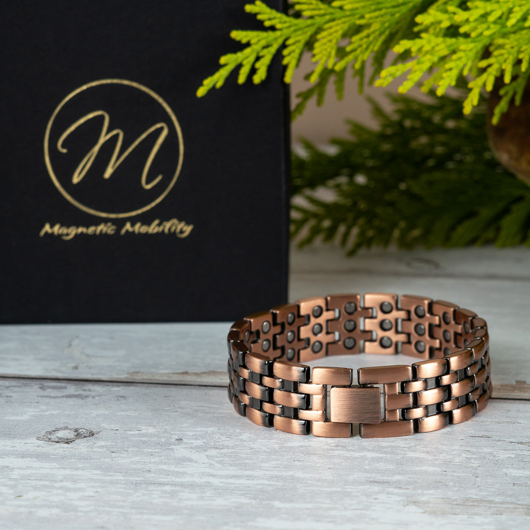 Wolfsbane Copper Magnetic Link Bracelet - Triple strength