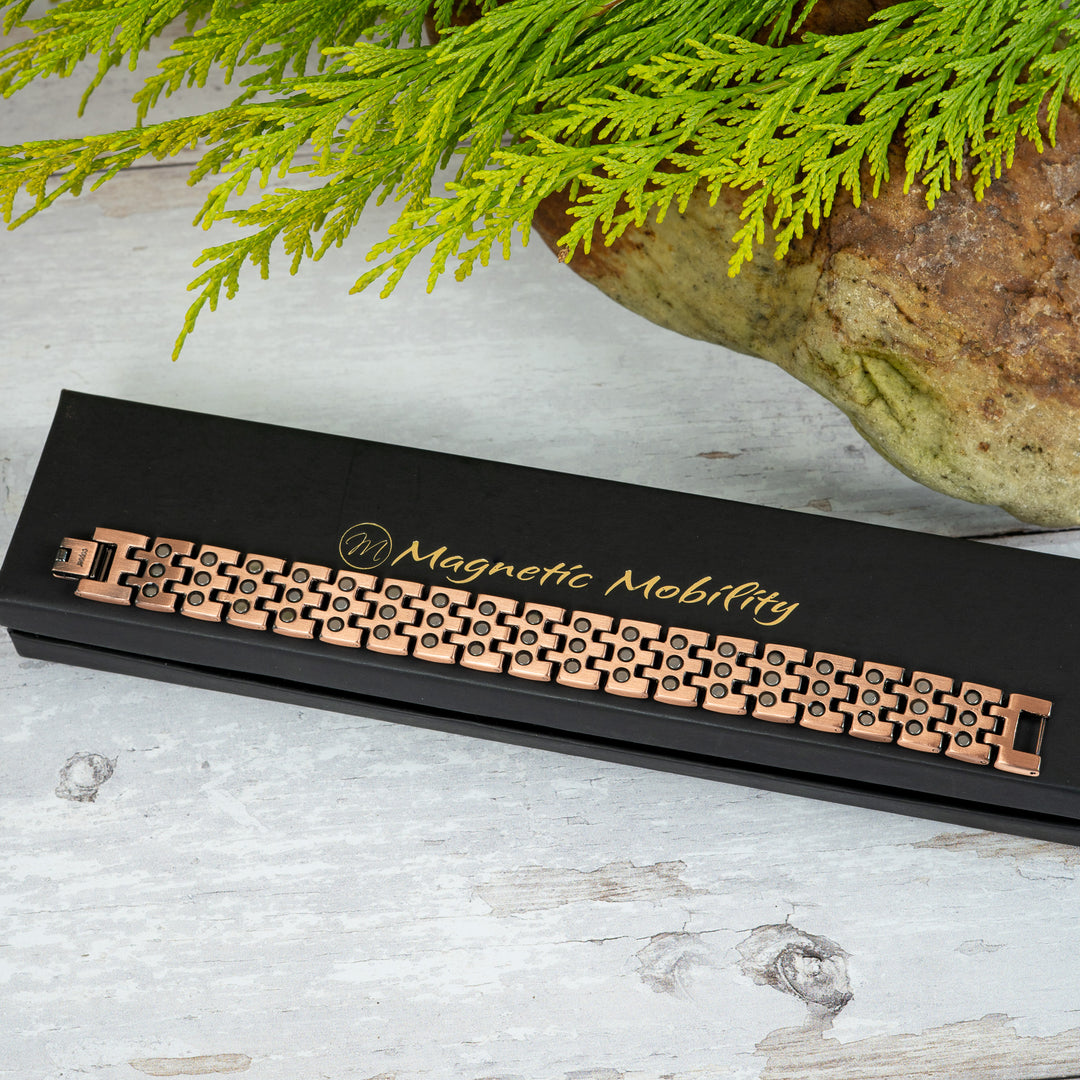 Wolfsbane Copper Magnetic Link Bracelet - Triple strength
