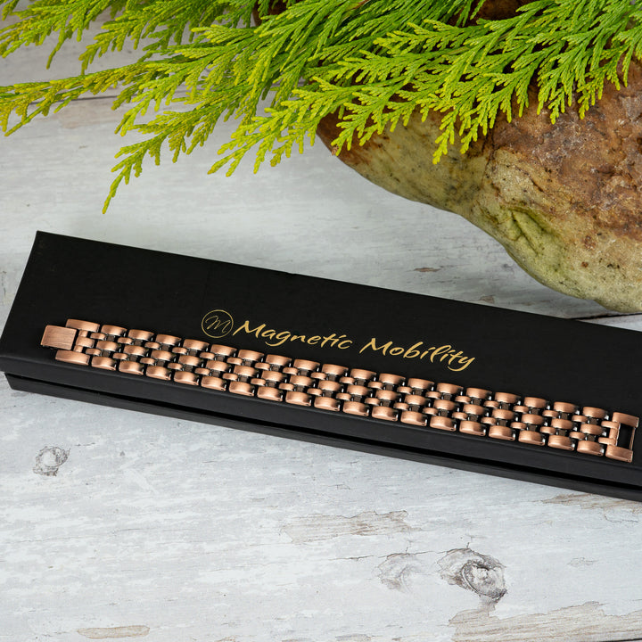 Wolfsbane Copper Magnetic Link Bracelet - Triple strength