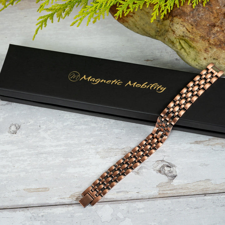 Wolfsbane Copper Magnetic Link Bracelet - Triple strength