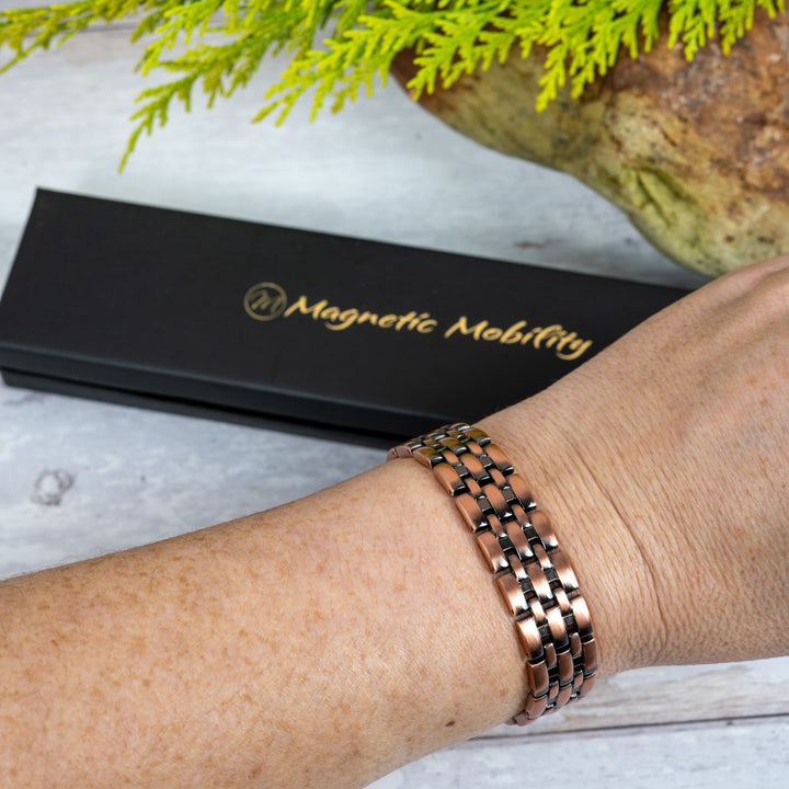 Wolfsbane Copper Magnetic Link Bracelet - Triple strength