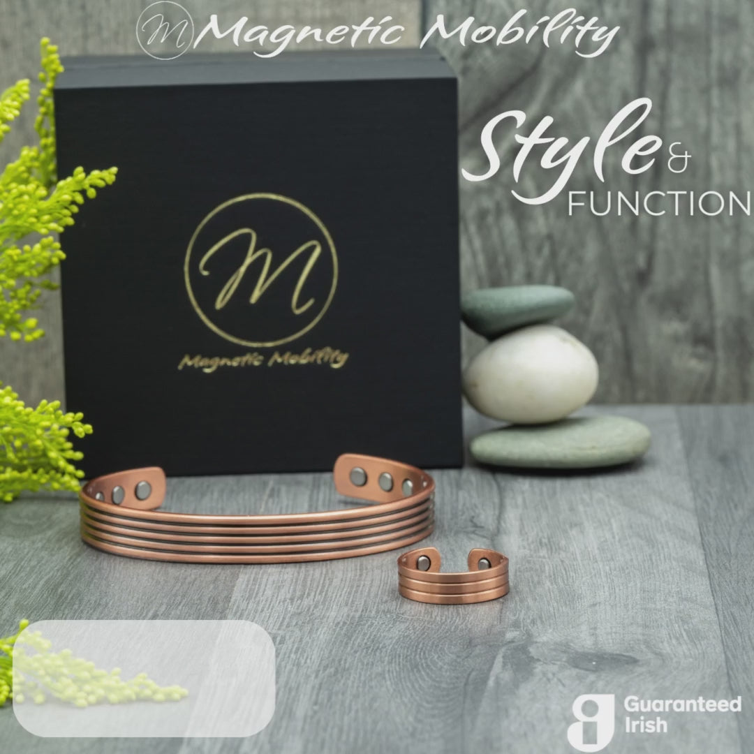 Heath Copper Bracelet and Copper Ring Gift Set