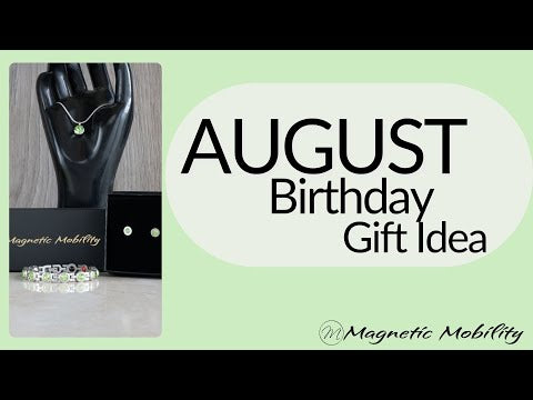 August Birthstone Bundle - Magnetic Bracelet, Necklace and Earrings