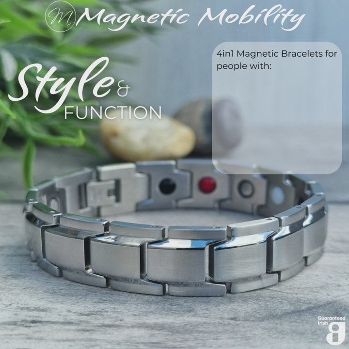 Dive into our Alexanders Star - Men's 4in1 Magnetic Bracelet's functionality with this video. Learn how this unique bracelet can be your daily companion, offering both style and utility. Hear firsthand testimonials from our satisfied customers who've embraced the blend of fashion and wellness. For more, visit our website.