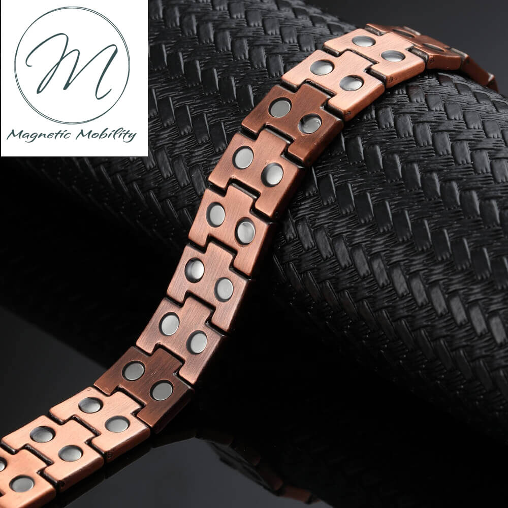 Comfortable & Adjustable Magnetic Copper Bracelet for Men. 99.9% pure Copper, Double row of 3000 gauss Neodymium Magnets: Relieve Pain, Reduce inflammation, Improve circulation, Improve immune function. Get back to living your best life pain free! Helps relieve  Arthritis and joint/muscle pain. Ideal gift! Buy Irish