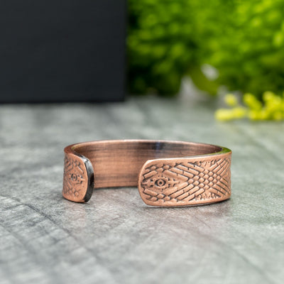 Close up of copper ring