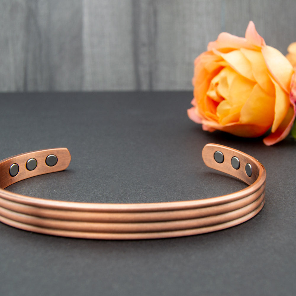 Heath copper bracelet with 6 Neodymium magnets 