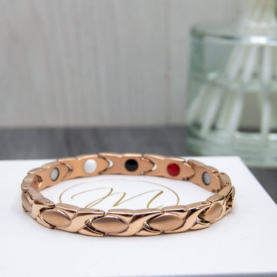 Rose gold stainless steel 4in1 Magnetic bracelet for women